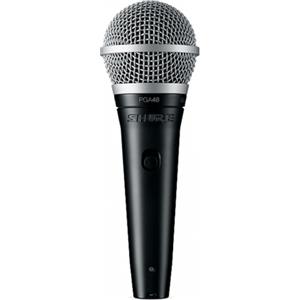 SHURE CENTRE SHURE PGA48XLRE MICROFONO DINAMICO CARDIOIDE VOCE + CUSTODIA + PINZA A25D + CAVO XLR 4,6 M.