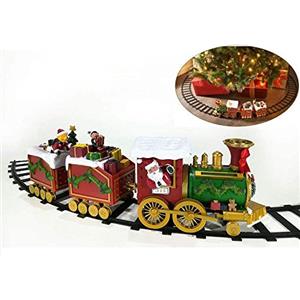 GENERAL TRADE GT Trenino Natalizio Musicale Treno sotto Albero di Natale Ø cm 137 Santa Claus Express
