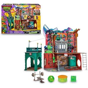 Giochi Preziosi Playset Quartier Generale Tartarughe Ninja - Oltre 20 Accessori, Teleferica, Dojo e Ascensore