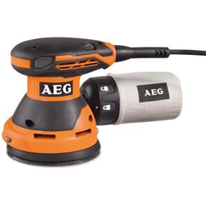 AEG EX125 ES Levigatrice Roto-Orbitale, Potenza di 300 Watt, Indicata per Lavori in Spazi Ristretti, Velocità Regolabile Tramite Rotella, con Sacchetto Raccogli-Polvere