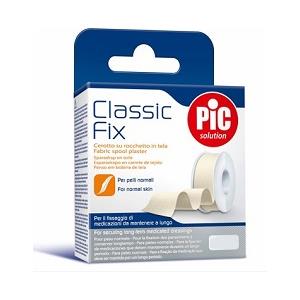 PIC Classic Fix Cerotto su Rocchetto in Tela 2,5 cm x 5 m - Fissaggio Medicazioni Traspirante per Pelli Normali