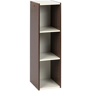Iris Ohyama, Libreria/scaffale per armadietto a 3 livelli/mobili laterali/scaffale salvaspazio, Modulare, Altezza mensola regolabile 3,2 cm, Ufficio, Casa - Space Saving Shelf - UB-9025 - Marrone