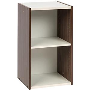 Iris Ohyama, Libreria/scaffale per armadietto a 2 livelli/mobili laterali/scaffale salvaspazio, Modulare, Altezza mensola regolabile 3,2 cm, Ufficio, Casa - Space Saving Shelf - UB-6035 - Marrone