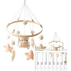 Generico Carillon per Culla,Giocattoli in Feltro Neutro per Lettino | Accessorio Sensoriale Morbido Decorativo Unisex per Camera dei Bambini
