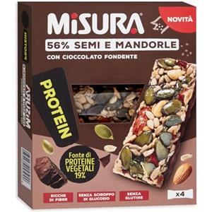 CAIYA Misura Protein Barrette con Cioccolato fondente, Semi e Mandorle Senza Glutine (Gluten Free) 120g - NOVITA' 2024