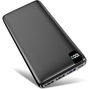 Riapow Power Bank 26800mAh, Caricatore Portatile 22,5W USB C Ricarica Rapida Batteria Esterna con Display a LED & 4 USB Uscite, Powerbank per Smartphone, Tablet e Altri