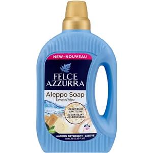 Felce Azzurra - Detersivo Lavatrice Liquido Sapone di Aleppo Capi Bianchi e Colorati Sgrassante Igienizzante, Bucato Fresco Profumato, Detersivi Concentrati Smacchia anche a Freddo 1595ml (32 Lavaggi)