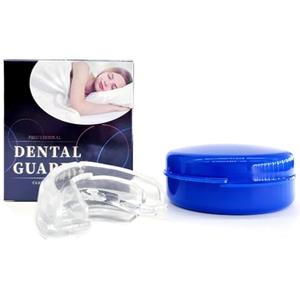 XFSRG Bite Antirussamento in Silicone di Alta Qualità Paradenti per Digrignare i Denti Protezione Notturna per Bruxismo Adatto a Tutti Comfort e Sicurezza (Argento)