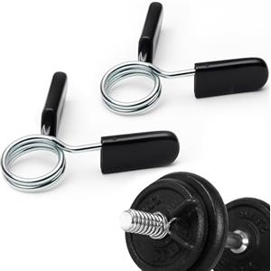 MuscleForge Collari a Molla 25/28/30 mm - Set 2 Pezzi per Bilancieri e Manubri - Morsetti con Clip Rapida per Palestra, Powerlifting e Bodybuilding - Ferma Pesi Bilanciere per Uso Intensivo