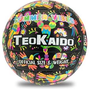 Teorema Giocattoli Teokaido, Pallone Pallavolo Misura 5 Ufficiale, Palla da Volley Soft Touch per Allenamento e Beach Volley, Peso Regolamentare 260-280g, Ideale per Principianti, Resistente all'Acqua, Design Esclusivo