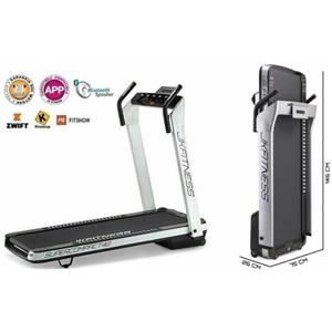 JK Home Tapis Roulant Jk Fitness Supercompact 48 Compatibili Zwift E Kinomap - Velocità 16 Km/h - Motore 2.0 Hp - Peso Max Utente 120 Kg Cod.sc-48 Silver