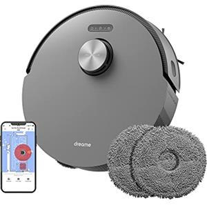 Dreame L10s Pro Robot 2in1 Aspirapolvere e Lavapavimenti, Moci Rotanti, Rilevamento ostacoli 3D, Mappatura Multipiano, Aspirazione Potente 5300Pa Pavimenti Duri Tappeti, Peli Animali, WiFi/APP/Alexa