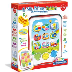 CLEMENTONI S.P.A. Clementoni - Il Mio Primo Tablet, Giocattolo Elettronico Parlante per Bambini con Canzoni, Filastrocche e Giochi di Luce