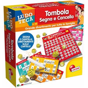 LISCIANIGIOCHI S.P.A. Ludoteca Tombola Segna E Cancella, Gioco Interattivo per Bambini e Adulti