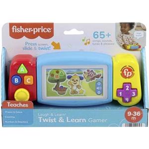 Fisher-Price Console Gira e Impara - Videogioco finto con luci, suoni e canzoni educative per bambini 9-36 mesi