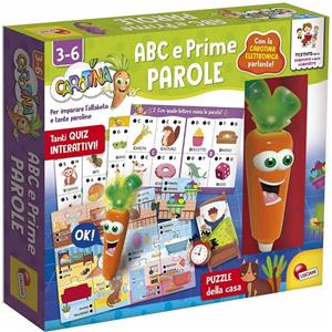 Lisciani Giochi - Carotina Penna Parlante ABC e Prime Parole, Alfabetiere Interattivo per Sviluppo Logico e Lessico