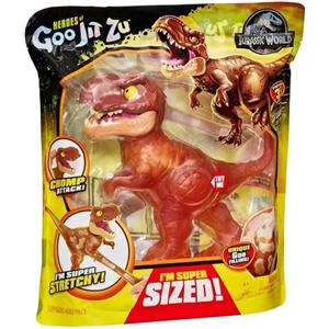 Grandi Giochi - Goo Jit Zu Supagoo T-Rex Jurassic World 20cm Allungabile con Attacco Morso e Riempimento Particolare