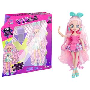 IMC Toys VIP Pets Giselle - Bambola Fashion con Capelli Lunghi Rosa e 7 Accessori per Hairstylist