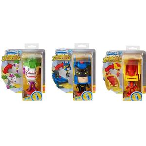 Fisher-Price DC Super Friends - Set di Personaggi Assortiti con Veicolo Trasformabile Batwing e Casco Accessorio