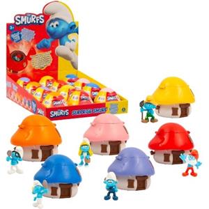 Famosa Casa Fungo dei Puffi con Figura 5,5 cm - Giocattolo a Sorpresa per Bambini dai 3 Anni