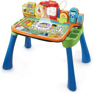 VTech Magico Tavolo Interattivo ToccaImpara - Tavolo Multiattività 5 in 1 con Proiettore e Sgabello Antiribaltamento