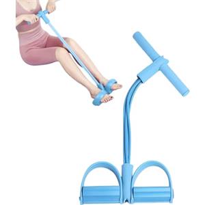 Generico Bande Elastiche Fitness Piede | 4 Tubi Elastici Palestra Pedale | Siediti Fascia Elastica Fitness per Esercizi con Manico | Attrezzatura Palestra Multifunzionali Vogatore Pieghevole per Casa