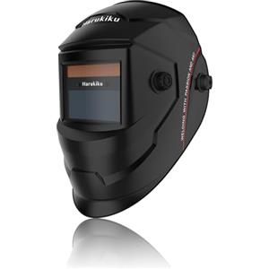 Harukiku Maschera Saldatura Autoscurante Casco Saldatura Autoscurante con Imbottitura 3 Punti Leggero True Color DIN4-9/13 Classe 1/1/1/1 Sistema Duale Solare+Batteria