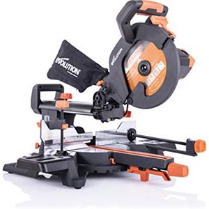 Evolution Power Tools R255SMS+ Troncatrice Radiale Scorrevole Multi-Materiale 255 mm con Pacchetto Plus, 230 V