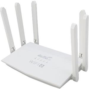 Jectse Router Wifi 6 Wireless, Router Internet 4G 5G CPE LTE 300MBPS con Slot per Schede SIM, 6 Copertura di Antenne per Casa e Ufficio, Supporta FDD, TDD e WCDMA