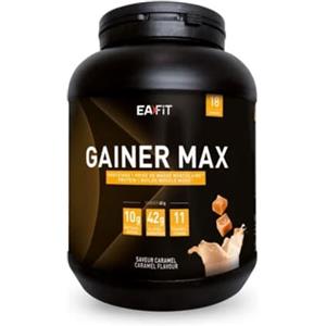 Eafit MASS GAINER EAFIT GAINER MAX 1,1 kg, Proteine in Polvere, Gusto Cioccolato Nocciola, Whey + Albume d'Uovo, Protein, Aumento Massa Muscolare, Proteine, Carboidrati, Alto Contenuto Calorico, 18 Porzioni