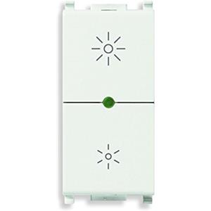Vimar 14135.1 Dimmer Regolatore Universale Incandescenza, CFL 1 e Lampade LED, Bianco, 230 V