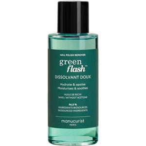 Manucurist Solvente Green Flash 100ml - Rimuove smalto semipermanente senza acetone, 97% ingredienti naturali