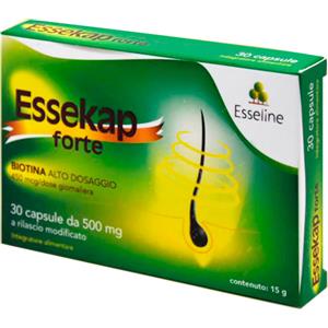 Oliverio Stilo Company Essekap Forte - Integratore Alimentare 30 Capsule con Biotina e Estratto di Bamboo per il Benessere dei Capelli