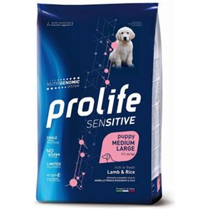 Prolife Sensitive per Cani Puppy Medium/Large con Agnello e Riso da 10 Kg