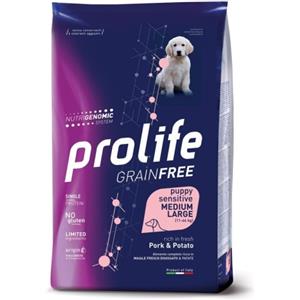 Prolife Grain free per Cani Puppy M/L con Maiale e Patate da 10 kg