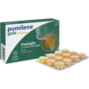 Pumilene Gola Miele Limone - Complemento Alimentare Emolliente e Lenitivo in 24 Pastiglie