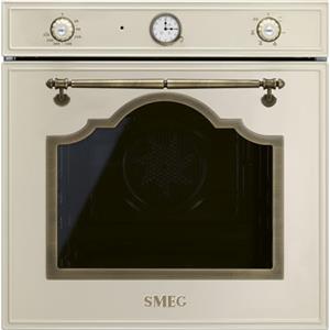 Smeg SF67C1PO - Forno da incasso elettrico ventilato, 70 Litri, colore Crema, Grill, Classe energetica A