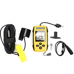 ViaGasaFamido Ecoscandaglio Portatile con Sonar, Rilevazione Profondità Acqua in Tempo Reale per Pesca su Ghiaccio, Mare, Kayak e Barca, Sensore Intelligente per Navigazione e Pesca Sportiva