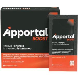 Pharmanutra Apportal Boost - Integratore Energetico in 14 Bustine con Vitamine, Minerali e Aminoacidi