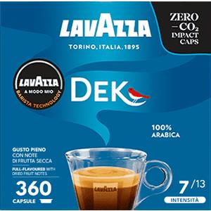 Lavazza A Modo Mio Dek Cremoso - 360 Capsule di Caffè Arabica Decaffeinate con Gusto Ricco