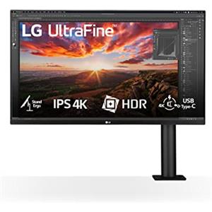 LG 32UN880K Monitor 32" Ultra HD 4K Ergo, IPS, 3840x2160, HDR 10, DCI-P3 95%, stand Ergo regolabile in ogni direzione, Speaker Stereo 10W, USB-C, USB 3.0, Uscita Cuffie, Flicker Safe, Nero