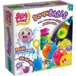 Lisciani Slumi Science Squish Balls - Kit Creativo Fai Da Te per Creare Palline Squish Personalizzate con Super Slime e Decorazioni