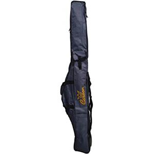 Carson M CARSON - Fodero Porta Canne da Pesca Jeans con Tasca da 135 o 160 cm, Contiene 8-10 Canne Bolognesi, Fondo Rigido Antisfondamento, 2 Scomparti Materiale Resistente, Colore Jeans (F0900340)