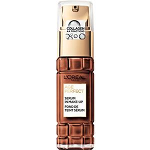 L'Oreal Paris L'Oréal Paris Siero in Make up per pelle matura, fondotinta liquido con SPF 24, per una carnagione radiosa, Age Perfect, n. 510 Mahogany, 30 ml