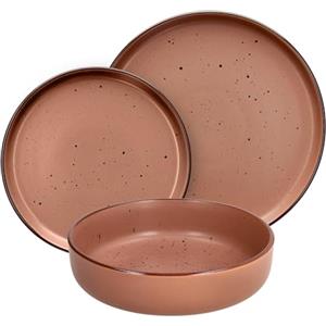 Tognana Bruges, Servizio piatti 18 pezzi per 6 persone per 6 persone, Stoneware, Terra