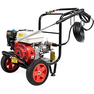A.M.C. AMC Idropulitrice a scoppio motore ohv a benzina da 6,59 Cv di potenza comprensivo di lancia a spruzzo e 5 ugelli di erogazione pressione 200 bar adatto per fai da te e professionisti