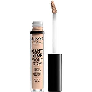 NYX Professional Makeup Correttore Can't Stop Won't Stop, Correttore Viso Liquido, Adatto a Tutti gli Incarnati, Alabastro, Confezione da 1