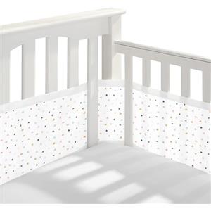 Sunshine smile Paracolpi Lettino,Paracolpi Neonato per Lettino,Traspirante Baby Protezione Angoli Letto,Paracolpi per Lettino,Paraurti Cot Morbida e Traspirante,Neonato Paraurti 4 Lati per Bambino Ragazzo Ragazza