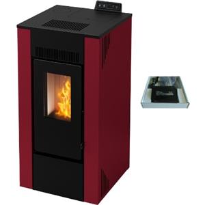 Generico Stufa a Pellet ventilata Alida 9 Stagna 8,74 Kw Bordeaux 4 Stelle 83,70 m2 riscaldabili On Fire Line (Stufa + Modulo Wifi)