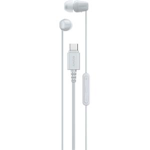 Sony IER-EX15C Auricolari USB-C con Microfono, Leggeri e Anti-Groviglio, Perfetti per Viaggi e Uso Quotidiano - Bianco